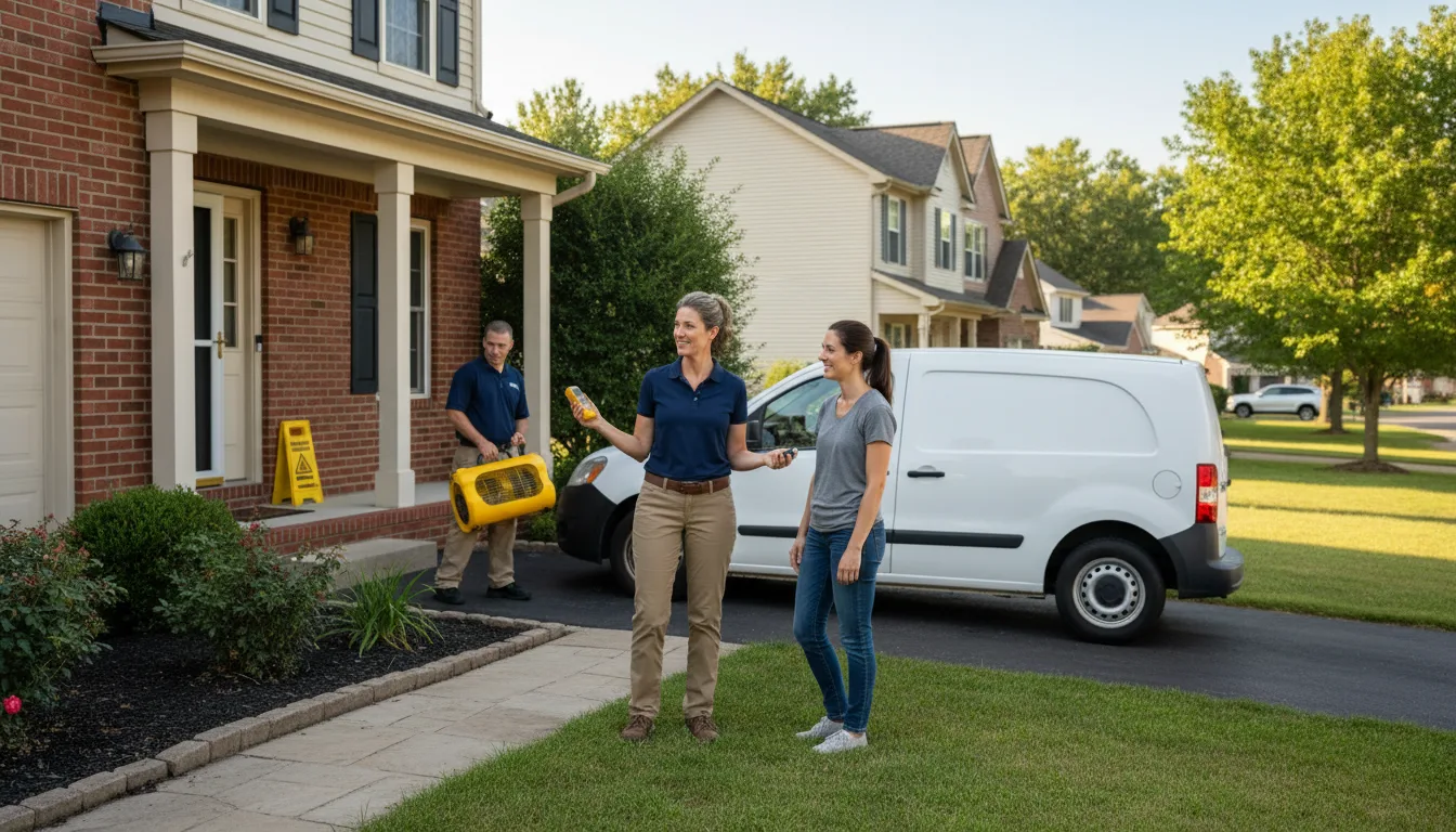 Residential water damage restoration in Gueydan, LA